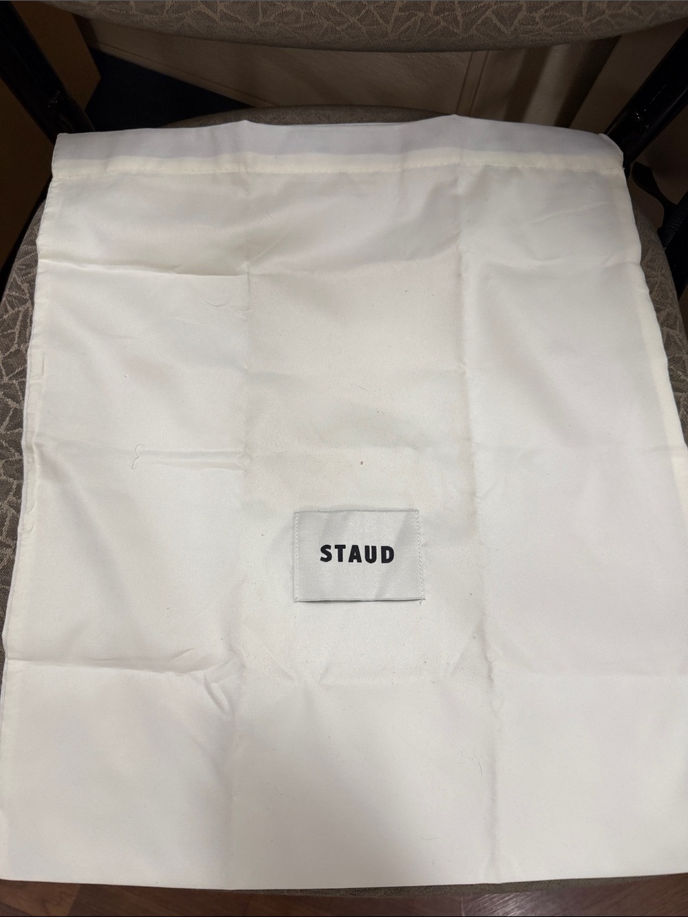 STAUD White Logo Drawstring Dust Bag